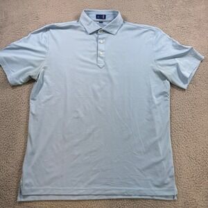 Stitch Golf Mens Large Light Blue Short Sleeve Performance Polo Shirt